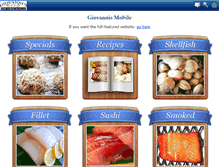 Tablet Screenshot of giovannisfishmarket.com